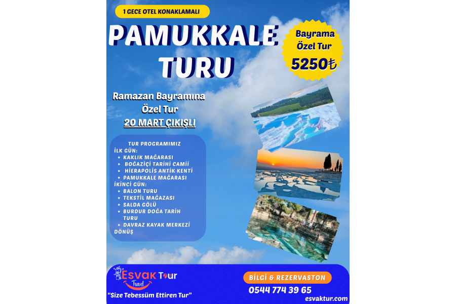 Pamukkale Turu 1 Gece Konaklamalı